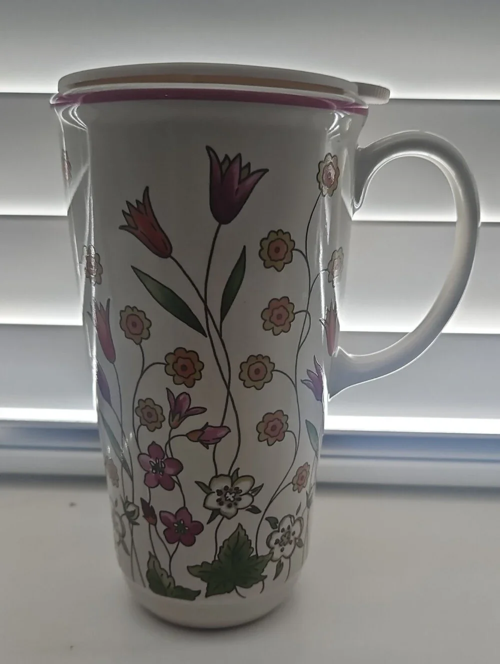 Vintage Mother's Day Longaberger Pottery White Ceramic Mug with Black Logo